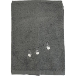 Drap de douche Rdv au sommet - Gris