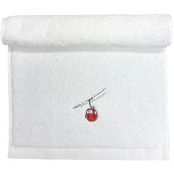Serviette invité Rdv au sommet - Blanc