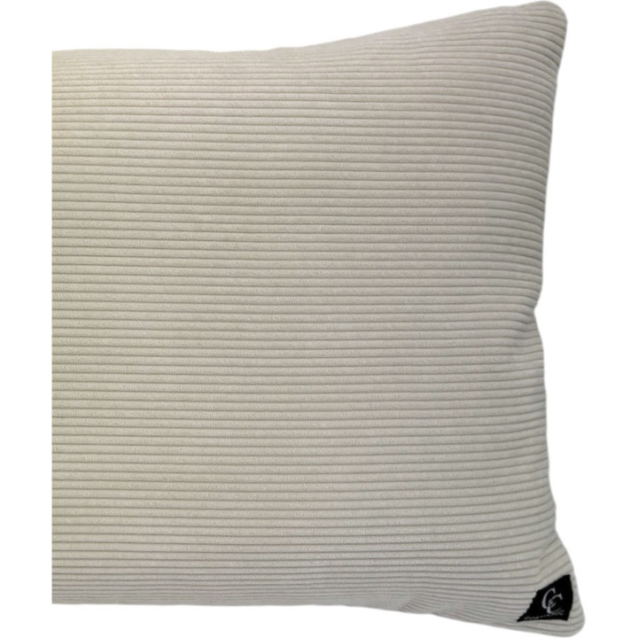 Coussin bouclette avec bande fausse fourrure