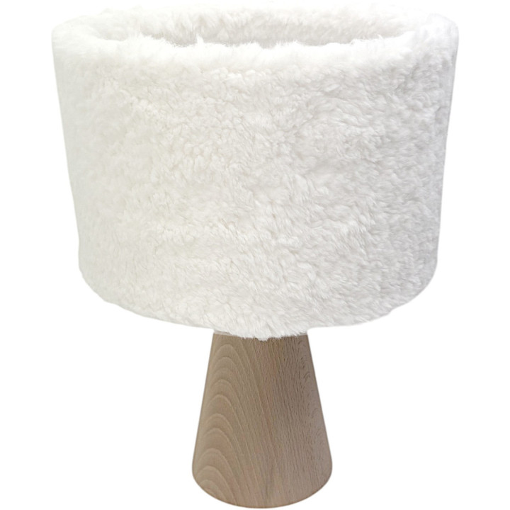 Lampe conique avec abat-jour moumoutte