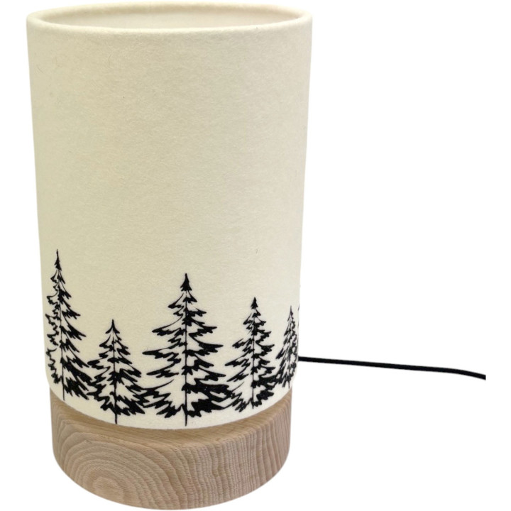 Lampe alpine avec abat-jour feutrine