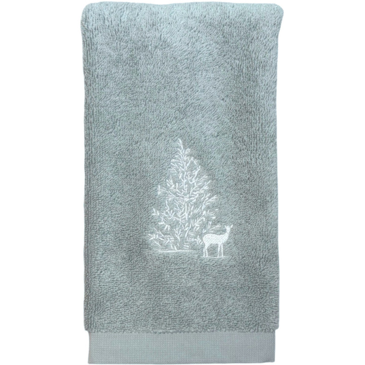Serviette invité brodée Trésor des forêts