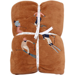 Plaid in pile ricamato Après ski - Caramel | 150x150