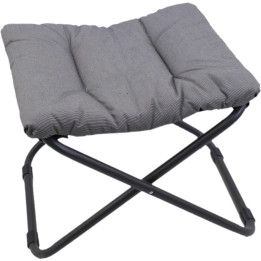 Chico padded stool, anthracite metal