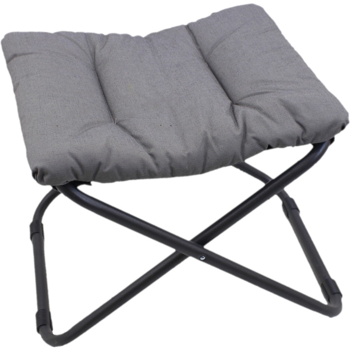 Chico padded stool, anthracite metal