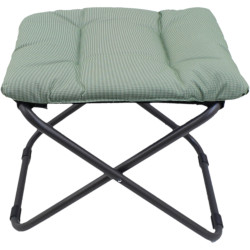 Chico padded stool, anthracite metal - Sage green olefine
