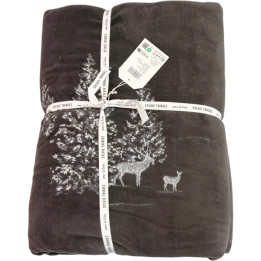 Embroidered fleece throw Trésor des forêts