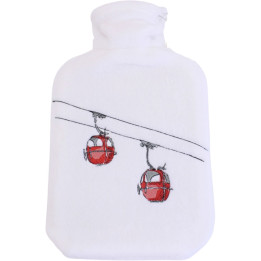 Borsa dell'acqua calda in pile ricamata Rdv au sommet