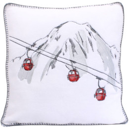 Housse de coussin polaire Rdv au sommet