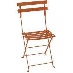 Folding metal chair - Orange confite