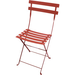 Folding metal chair - Ocre rouge