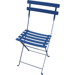Folding metal chair - Bleu acapulco