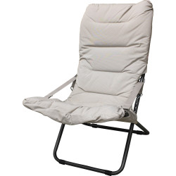 Sedia a sdraio imbottita - Beige blanc,olefine