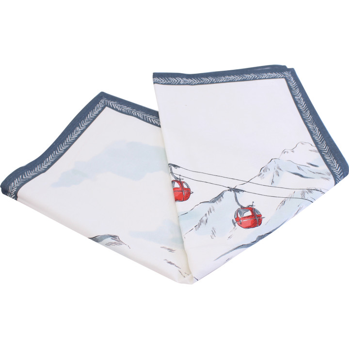 Printed tea towel Rdv au sommet