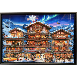 Celebrities skiing on chromaluxe+black frame