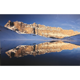 Mountain lake photo on dibond