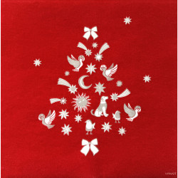 Decorative paper serviette - Christmas rouge | 40x40