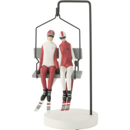 Couple on chairlift decoration