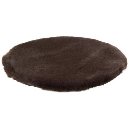 Galette de chaise ronde fausse fourrure