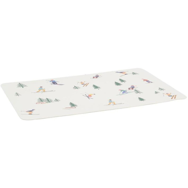 Lot de 6 sets de table vinyle skieurs
