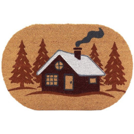 Oval chalet doormat