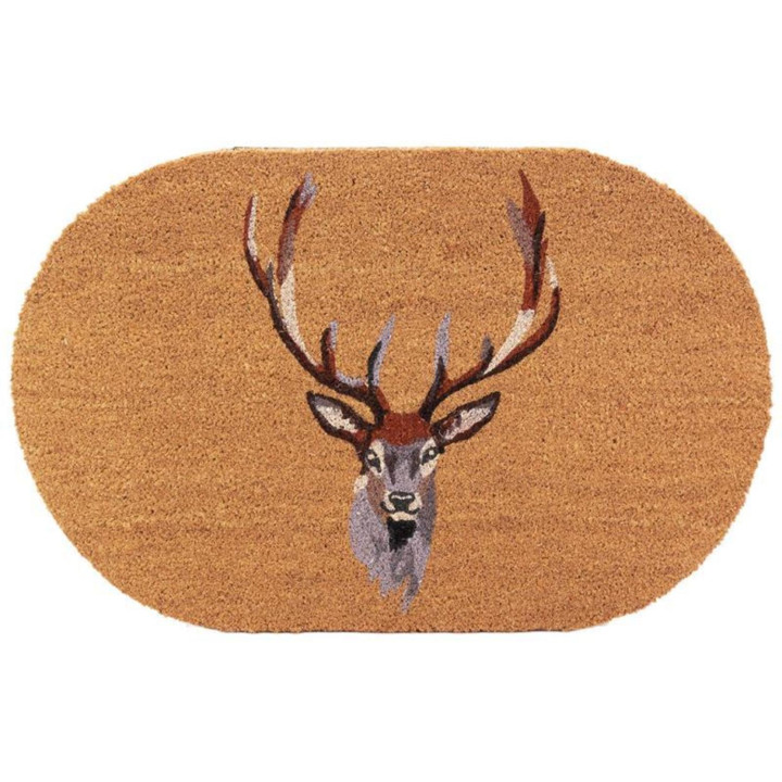 Oval deer doormat