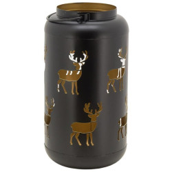 Metal deer lantern - 13x25