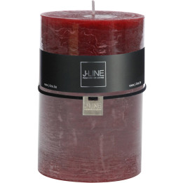 Cylindrical candle in cherry red