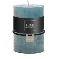 Cylindrical candle in azure blue - 7x10