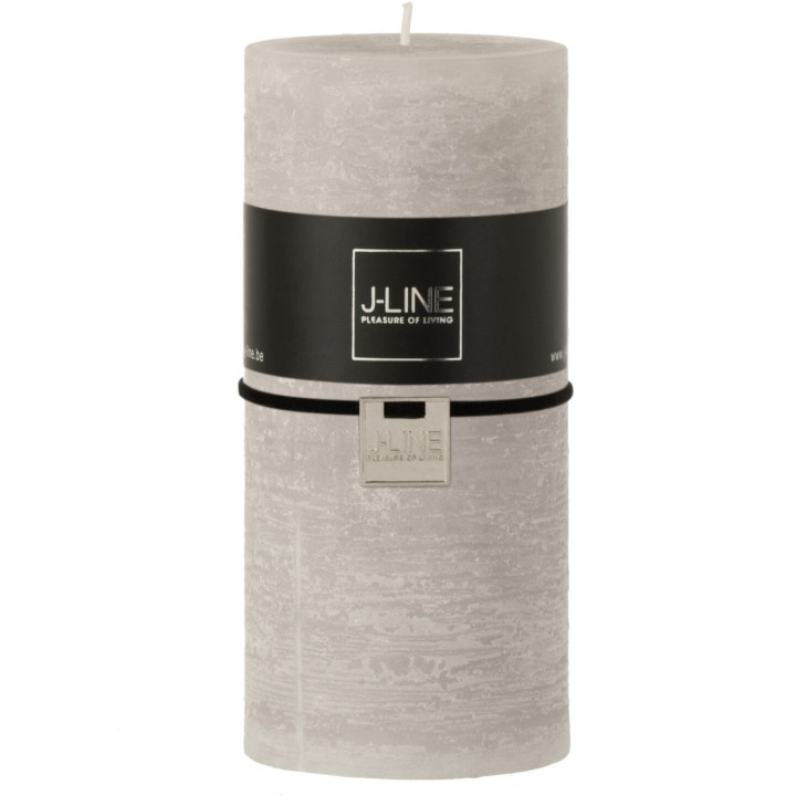 Cylindrical candle in light grey