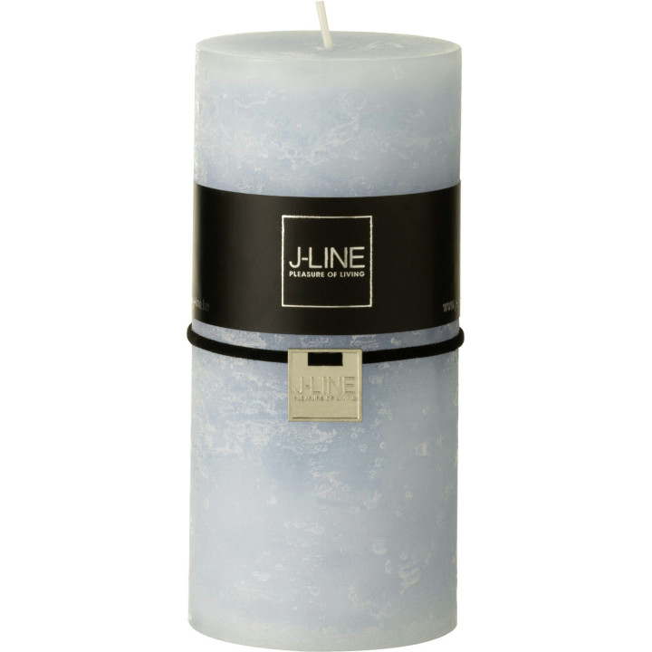 Bougie cylindrique bleu clair