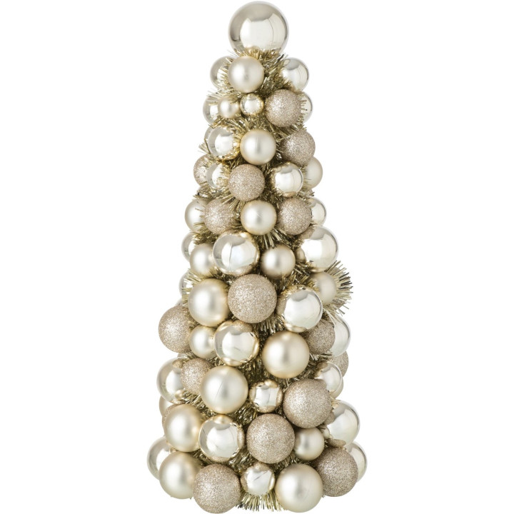 Decorative fir tree with baubles