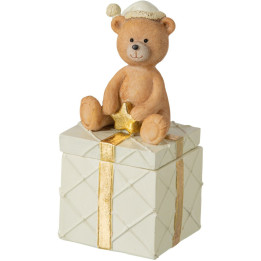 Small box with teddy bear and star