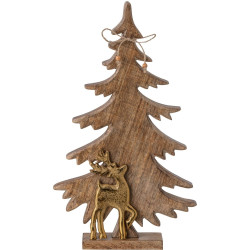 Decorative pine with reindeer - 25x42x5