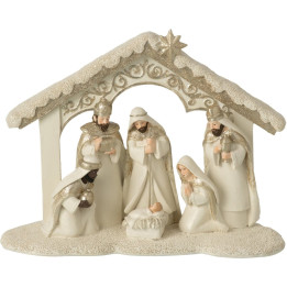 Nativity scene in polyresin
