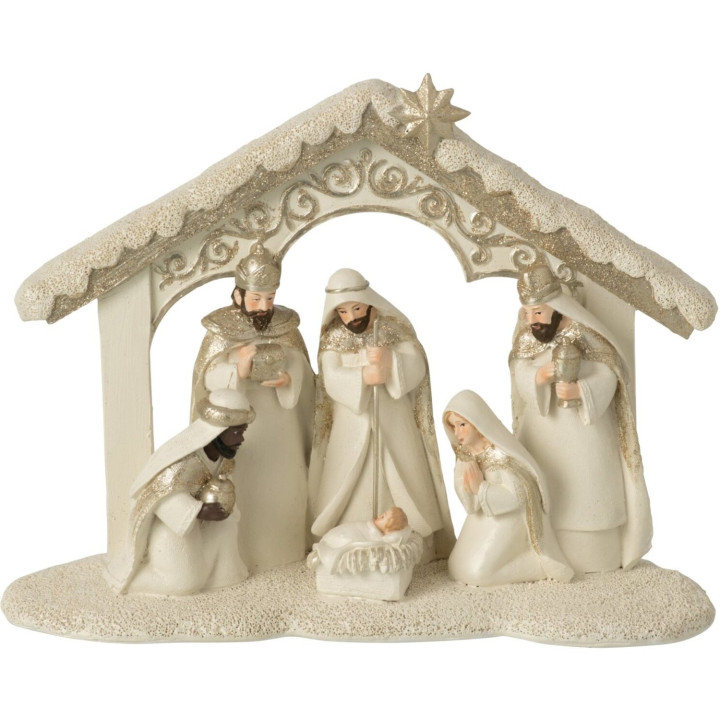 Nativity scene in polyresin