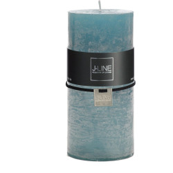 Cylindrical candle in azure blue - 7x15