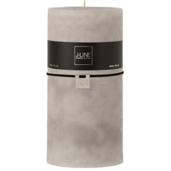 Cylindrical candle in light grey - 10x20