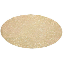 Set de table rond plastique crepe - Or brillant