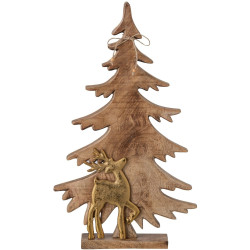 Decorative pine with reindeer - 33x56x6.5
