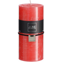 Bougie cylindrique rouge - 7x15