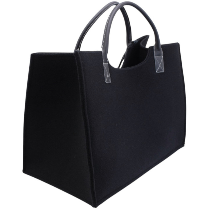 Leather/felt deer kindling bag