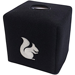 Scatola fazzoletti lana scoiattolo - Black