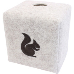 Scatola fazzoletti lana scoiattolo - Beige