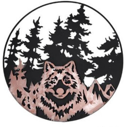 Déco murale tête de loup