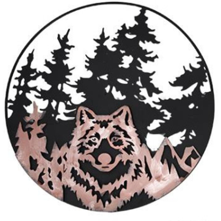 Déco murale tête de loup