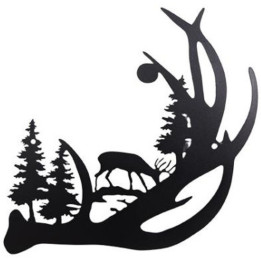 Déco murale bois de cerf