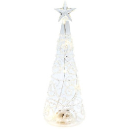 Sapin déco led en verre étoile