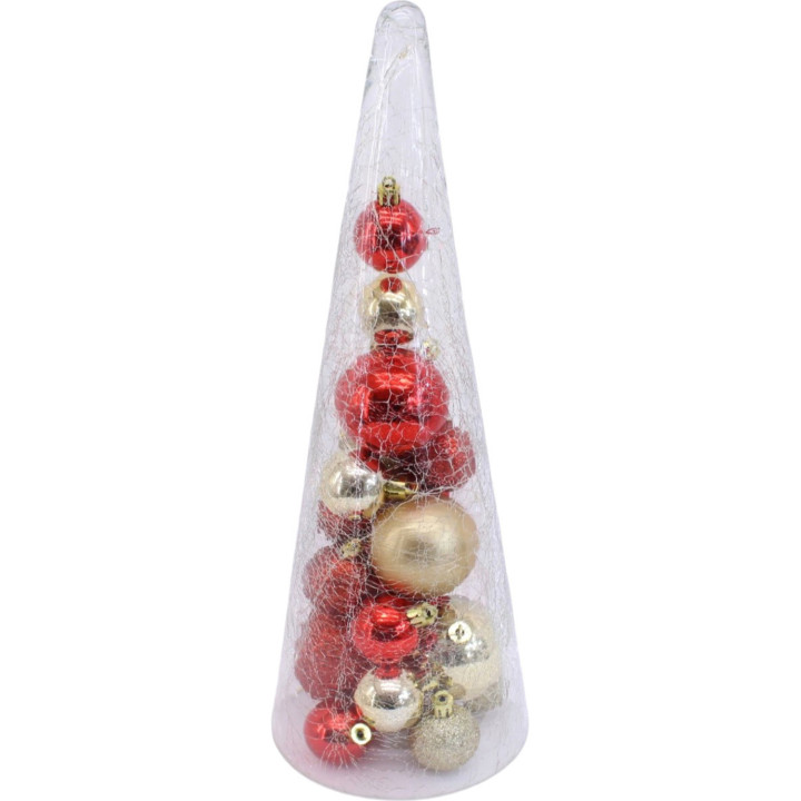 Decorative glass LED fir tree