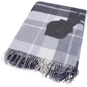 Plaid maribor carreaux cerf gris